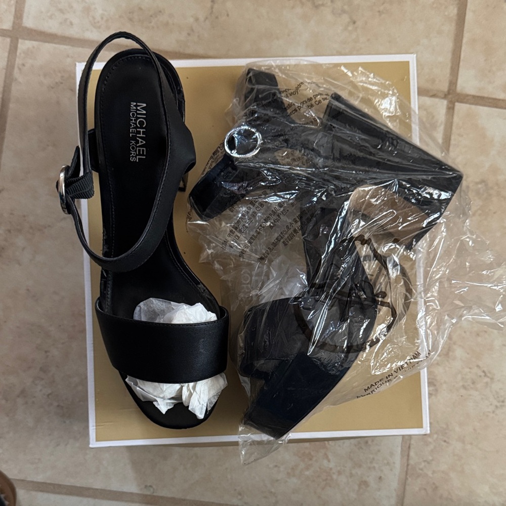 Michael Kors Black Heeled Sandals